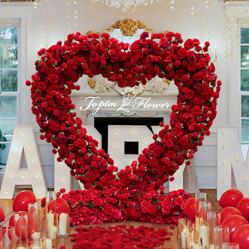TOTEN AR038 Heart-shaped Artificial Flower Arch for Wedding&Events to Decoration