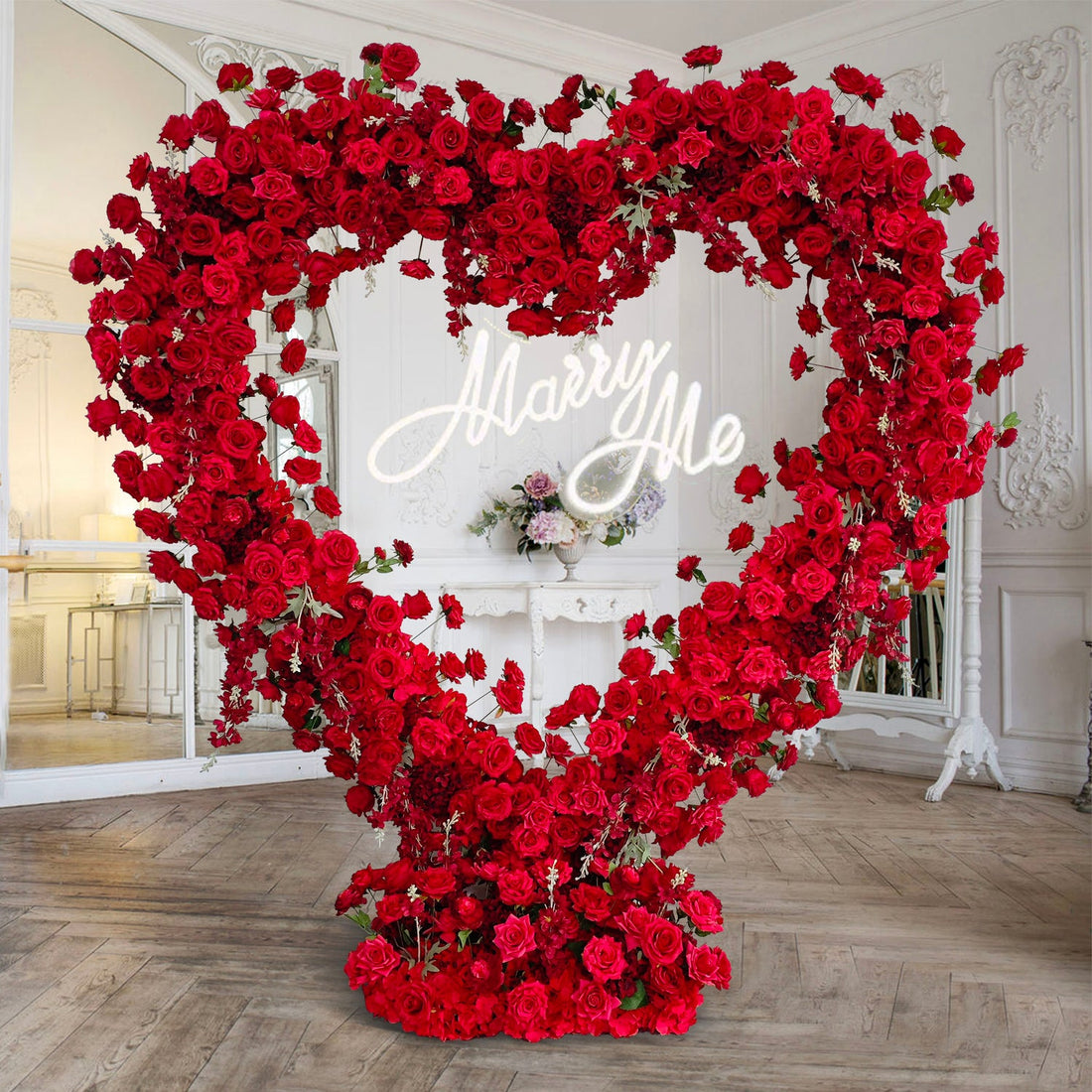 TOTEN AR038 Heart-shaped Artificial Flower Arch for Wedding&Events to Decoration