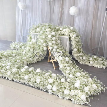TOPTEN TR017 artificial flower runner 200*30cm for wedding event decoration