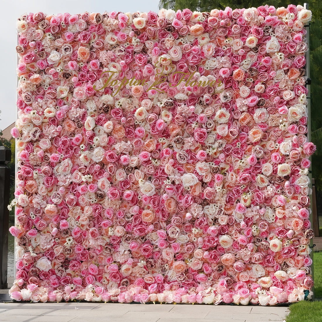 TOPTEN FW017 Artificial Flower Wall 8*8ft for Wedding Party Event Decoration