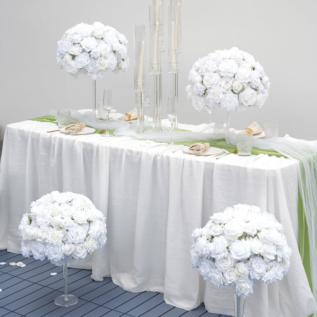 TOPTEN FB013 Artificial Flower Centerpiece for Wedding Event Decoration