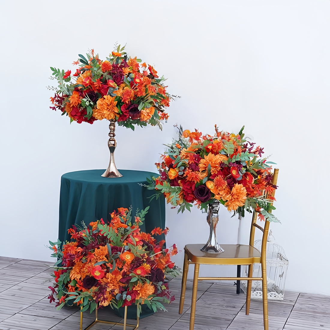 TOPTEN FB015 Artificial Flower Centerpiece for Wedding Event Decoration