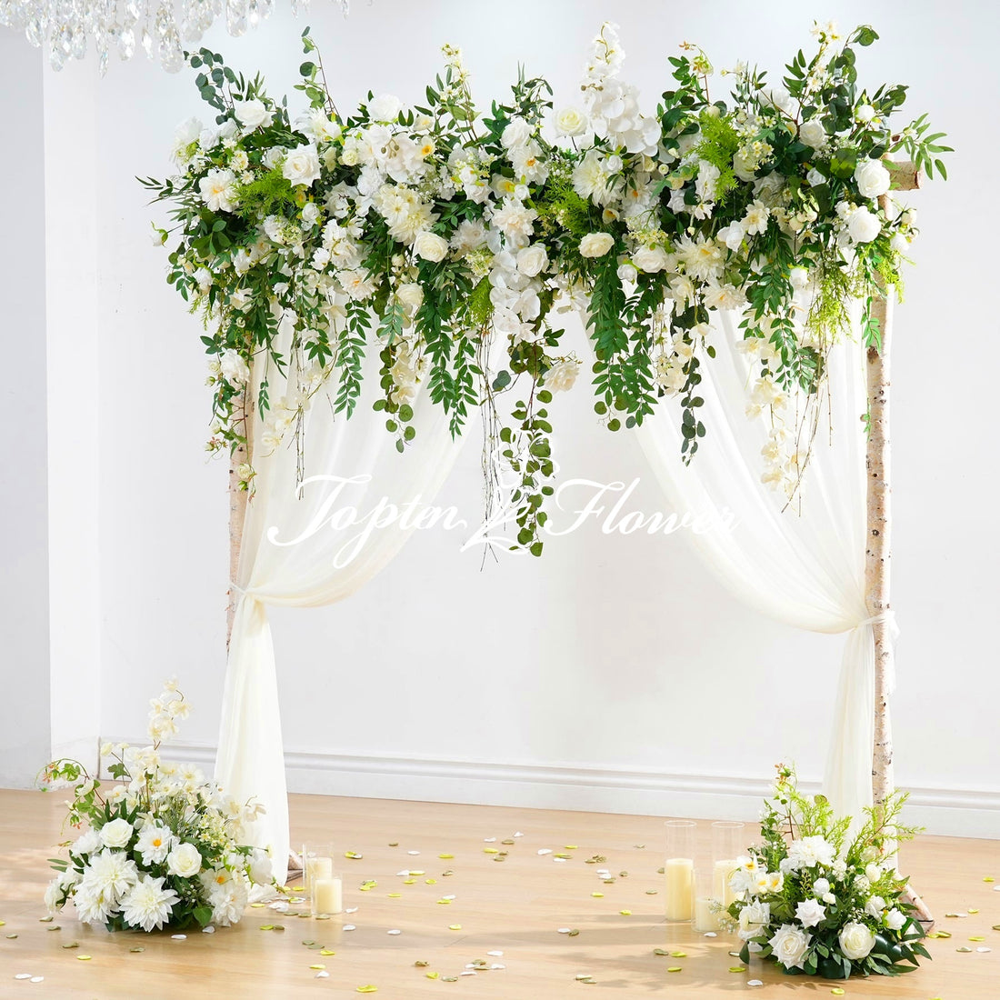 TOTEN BG009 Background 2.4m Artificial Flower for Wedding&Events Decor