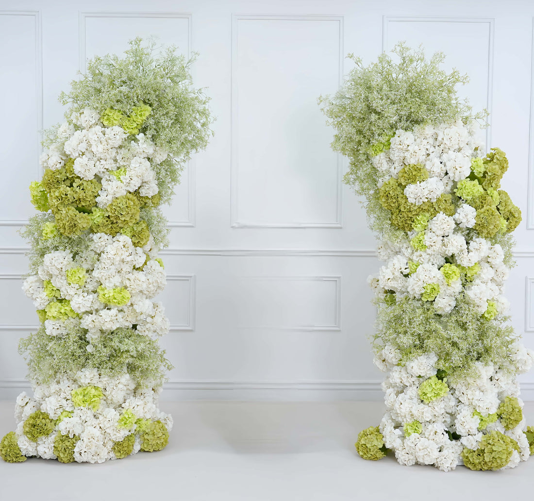 TOTEN AR023 ivory shape wedding silk flower arch to decoration
