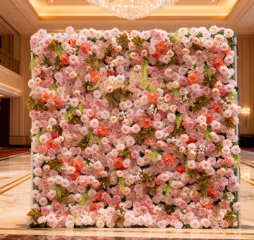 TOPTEN FW023 Artificial Flower Wall 8*8ft for Wedding Party Events Decoration
